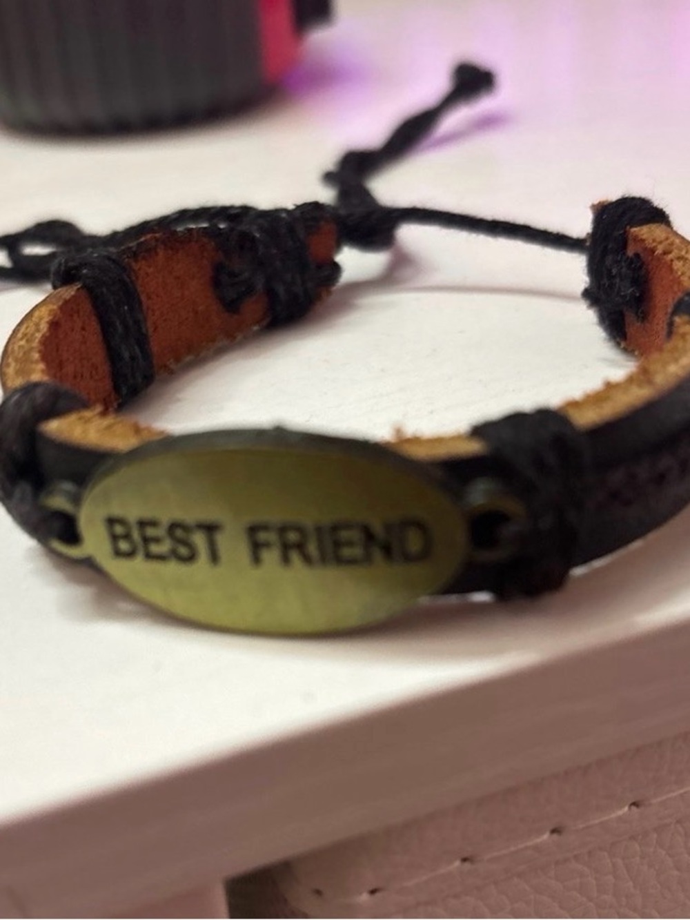 Best Friend Leather Bracelet - Black and Brown